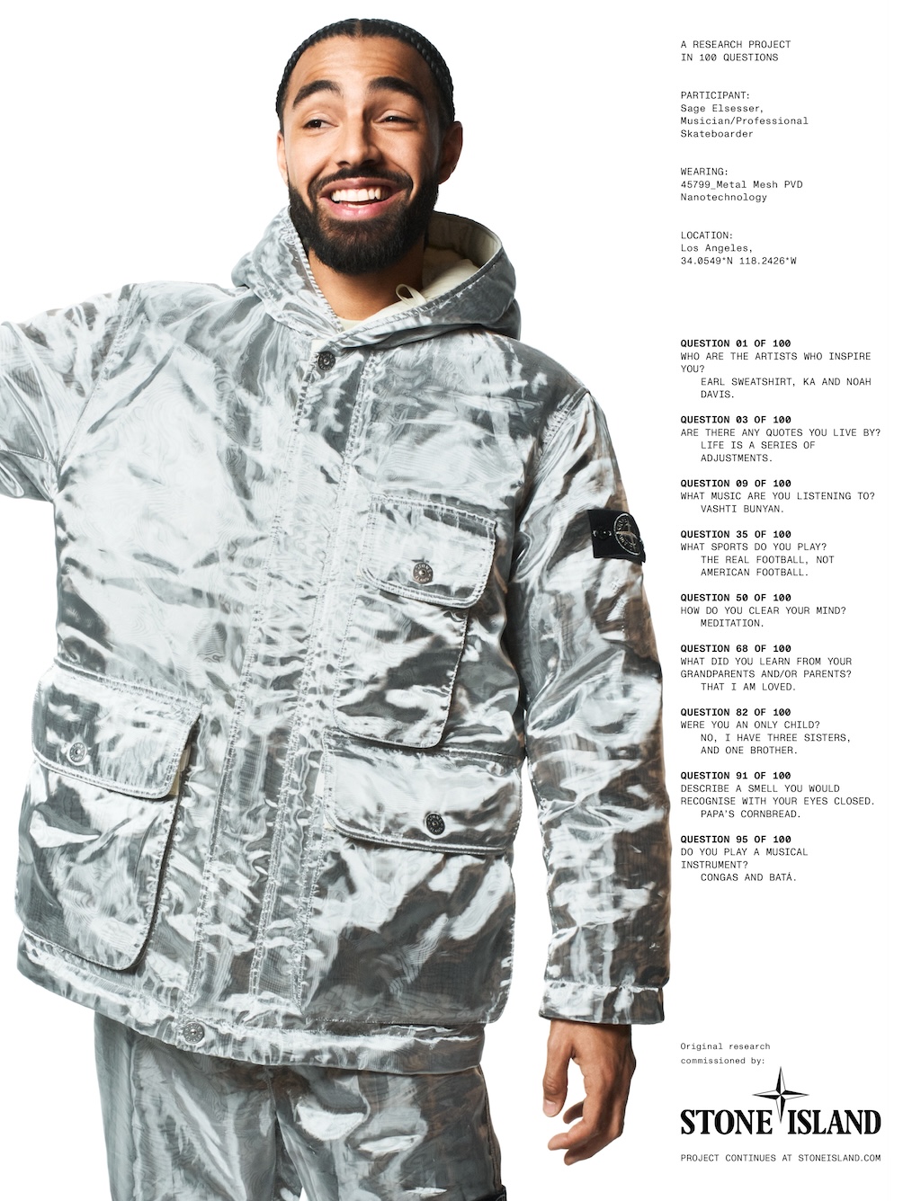 sage elsesser protagoniza la ultima campana de stone island 25gramos 1