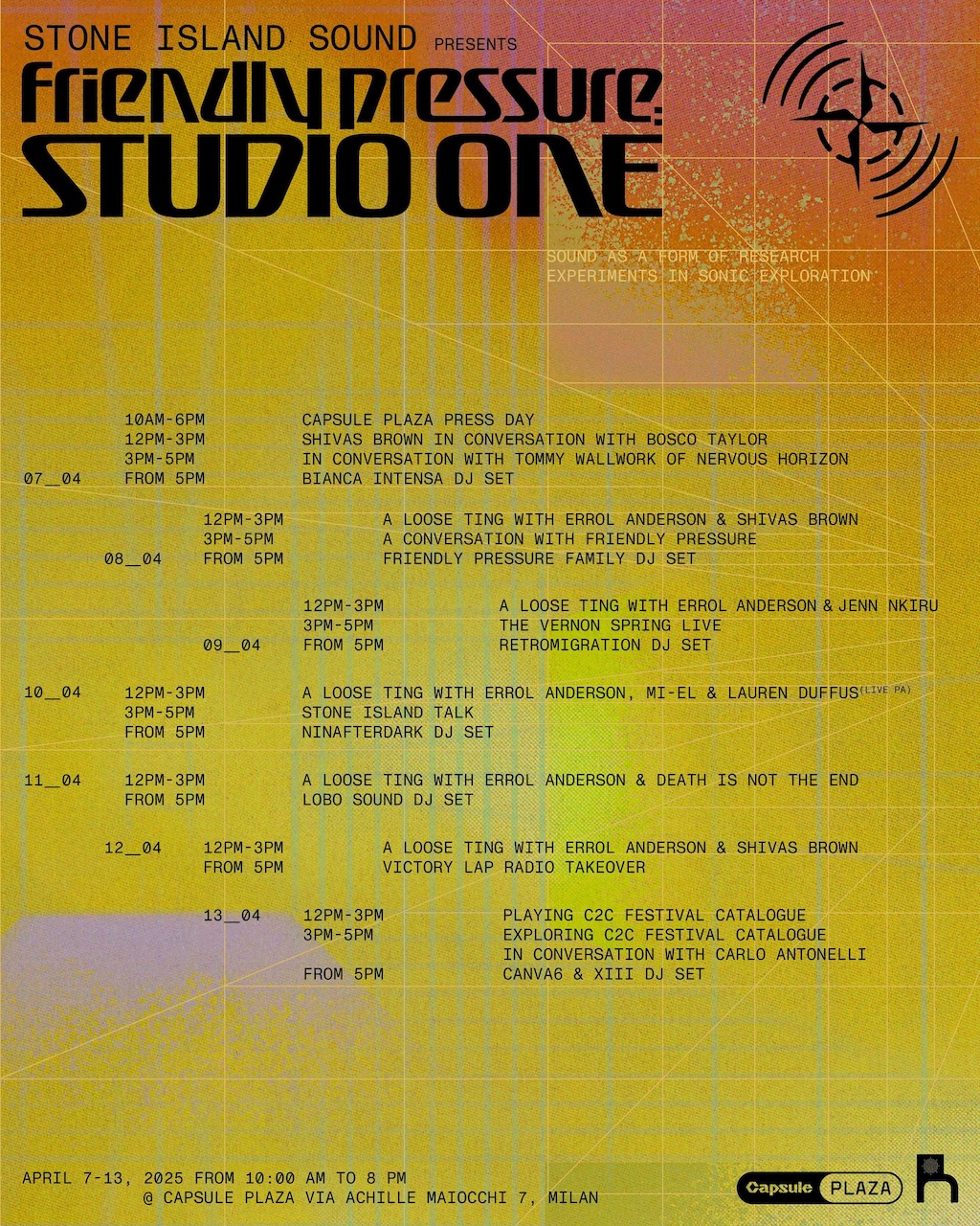 stone island presenta friendly pressure studio one una experiencia sonora inmersiva para la milan design week 25gramos 7