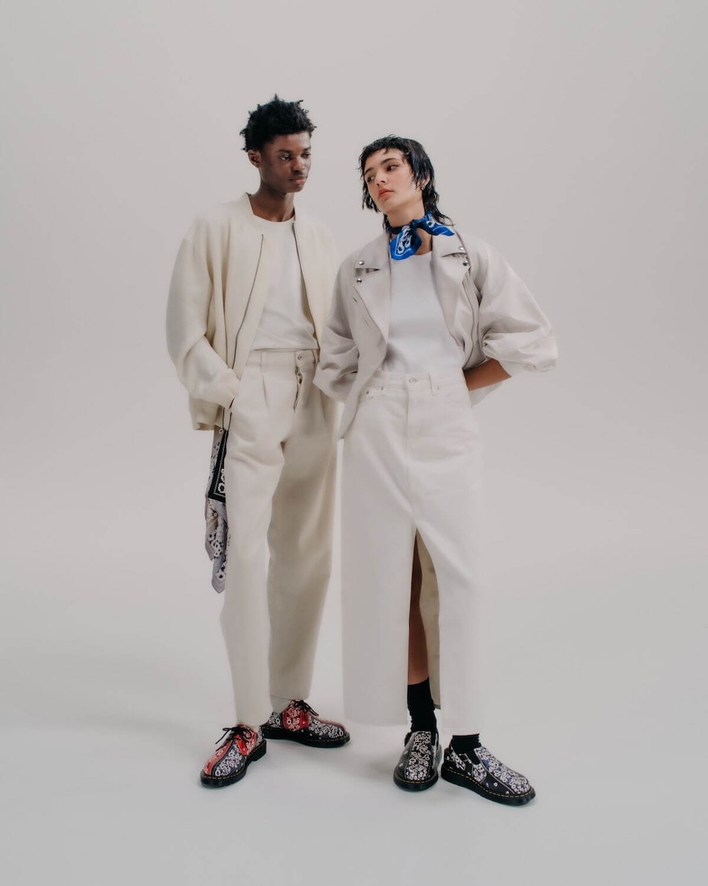 el estudio japones nomarythm textile reinterpreta dos de las siluetas de dr martens 25gramos 4