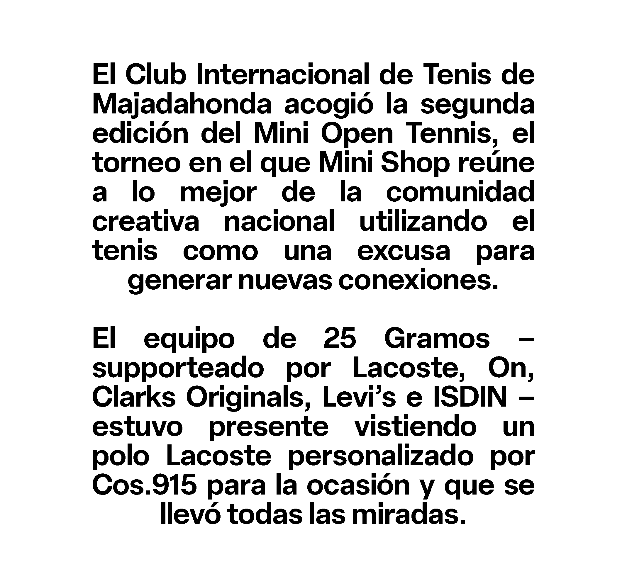 texto mini open tennis