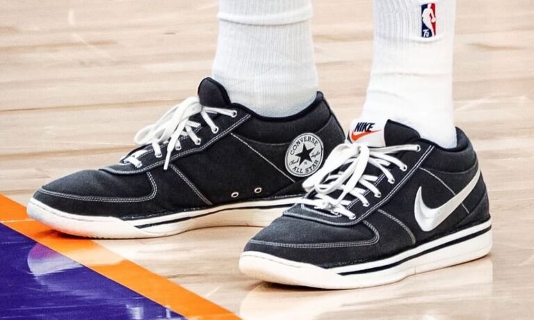 devin booker sale a la pista con unas nike book 1 inspiradas en la silueta mas legendaria de converse 25gramos 6 1
