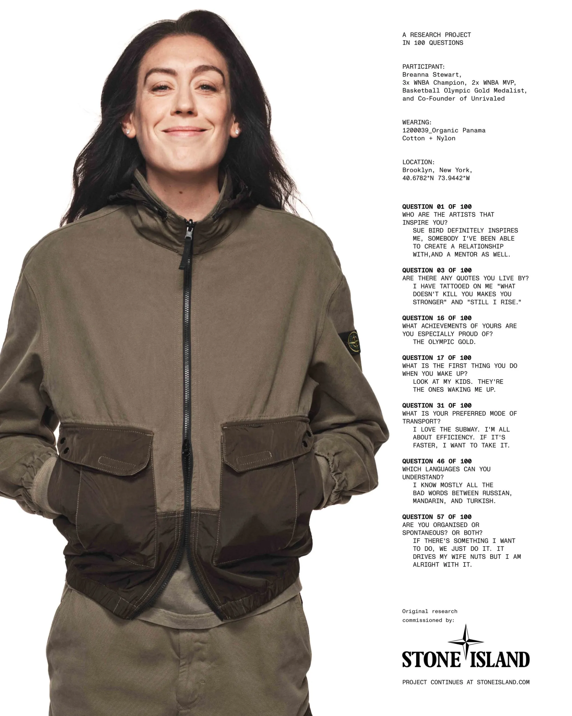 stone island ficha a brianna stewart para su proyecto de comunidad 25gramos 1
