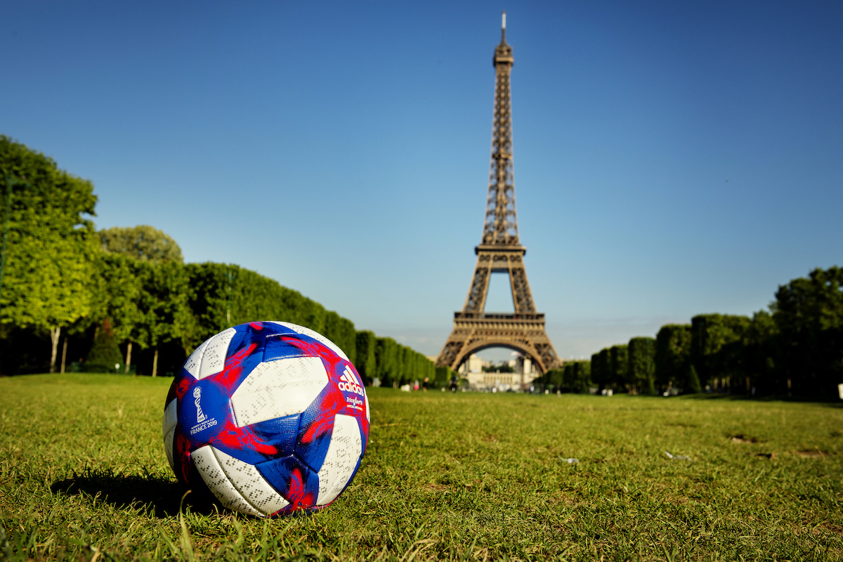 17 June 2019-- Low resolution files for selection. FIFA soccer ball - Women's World Cup France 2019.-- Photographer: Julie Glassberg for Adidas. --