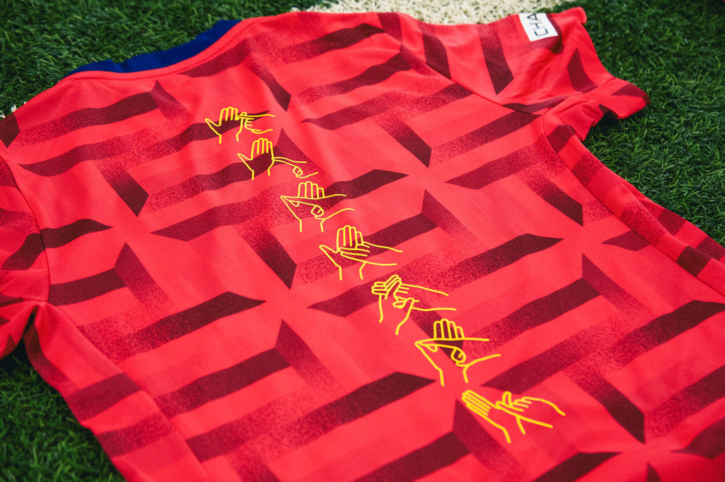 La selección femenina de Inglaterra vistió una camiseta en homenaje a la comunidad sorda